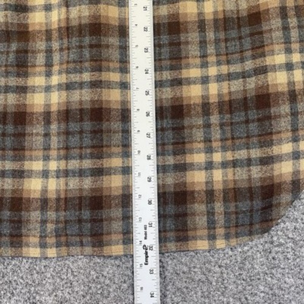 Vintage Pendleton Men's Long Sleeve‎ Button Wool Shirt 15 1/2 Brown USA Outdoor - Picture 5 of 14